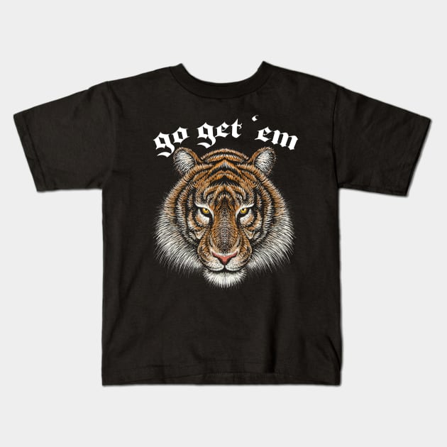 Go get 'em, Bengal Football Tigers, joe burrow Kids T-Shirt by laverdeden